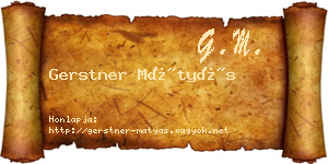 Gerstner Mátyás névjegykártya