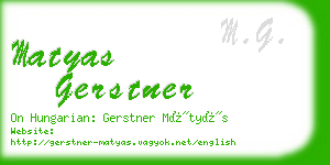 matyas gerstner business card
